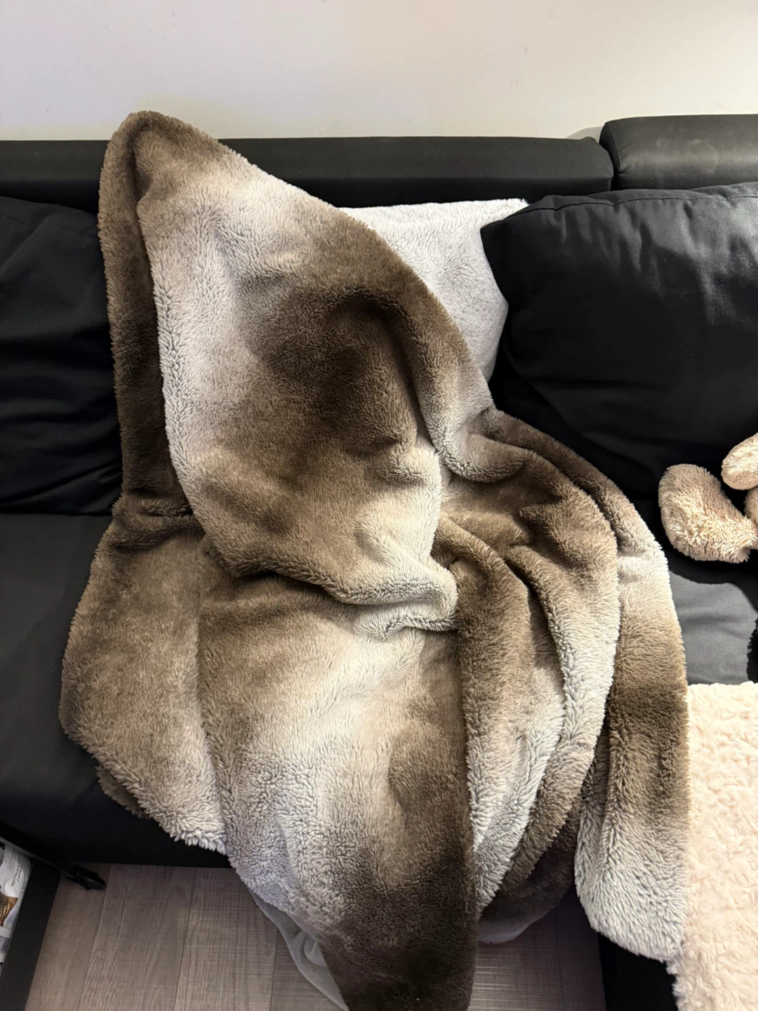 Indigo Plush Throw Blanket
