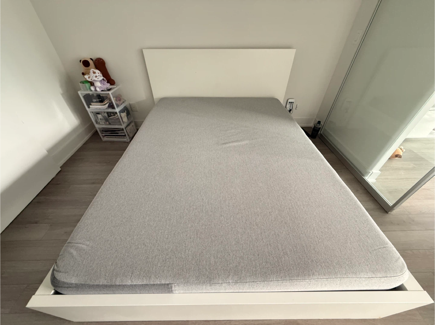 IKEA MALM queen size bed frame - white