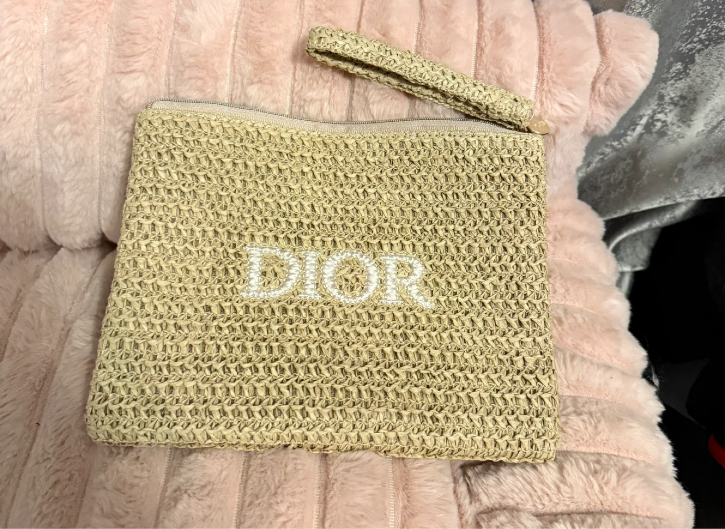 Christian Dior Pouch bag Summer Rattan Bag