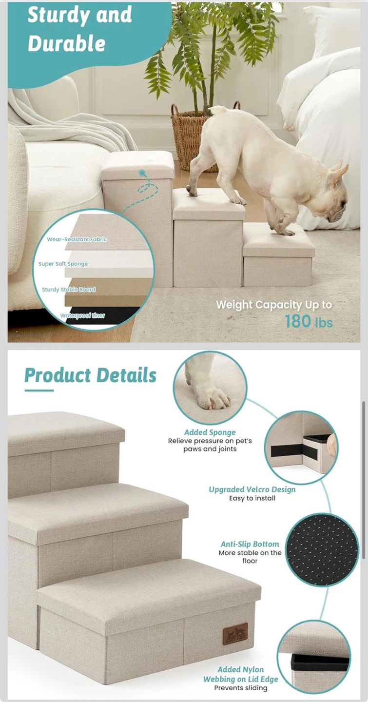 3-Step Pet Stairs for Dogs and Cats - photo 4