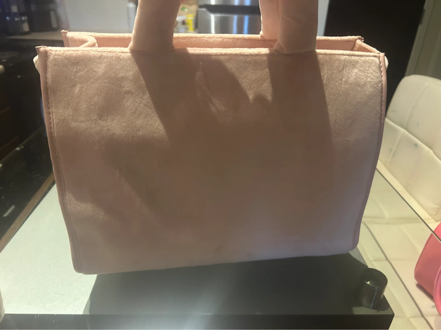 Juicy Couture Pink Velour Tote Bag with Heart Charm - photo 2