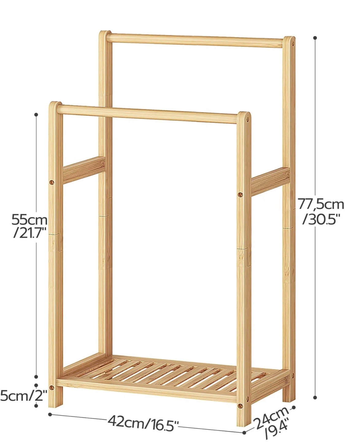HOOBRO Bamboo Towel Rack - photo 3