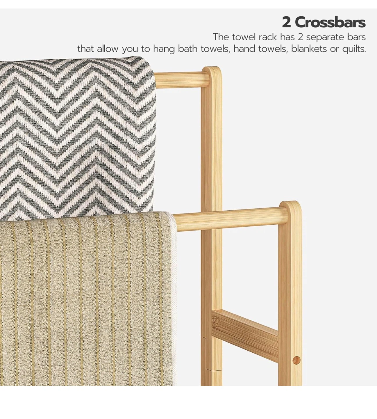HOOBRO Bamboo Towel Rack - photo 5