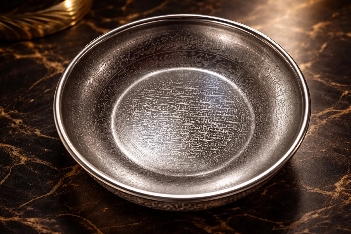 Islamic Shifa Healing Bowl – Quran Engraved Stainless Steel