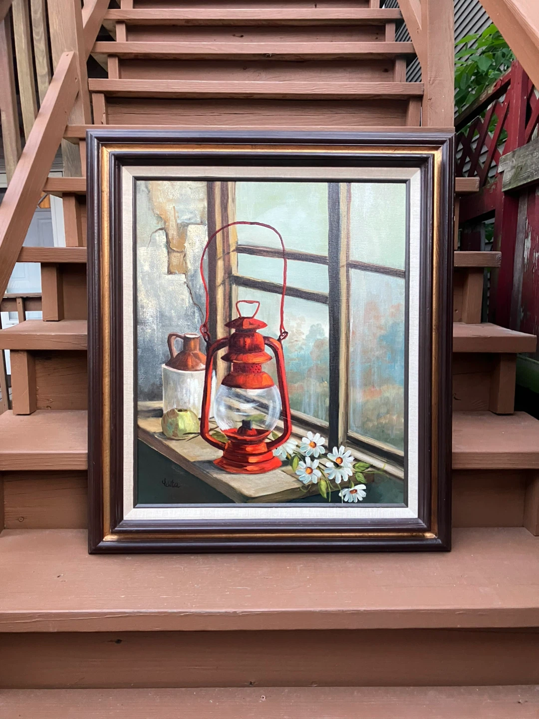 Vintage Framed Still Life Oil Painting - 27” x 31” - photo 5