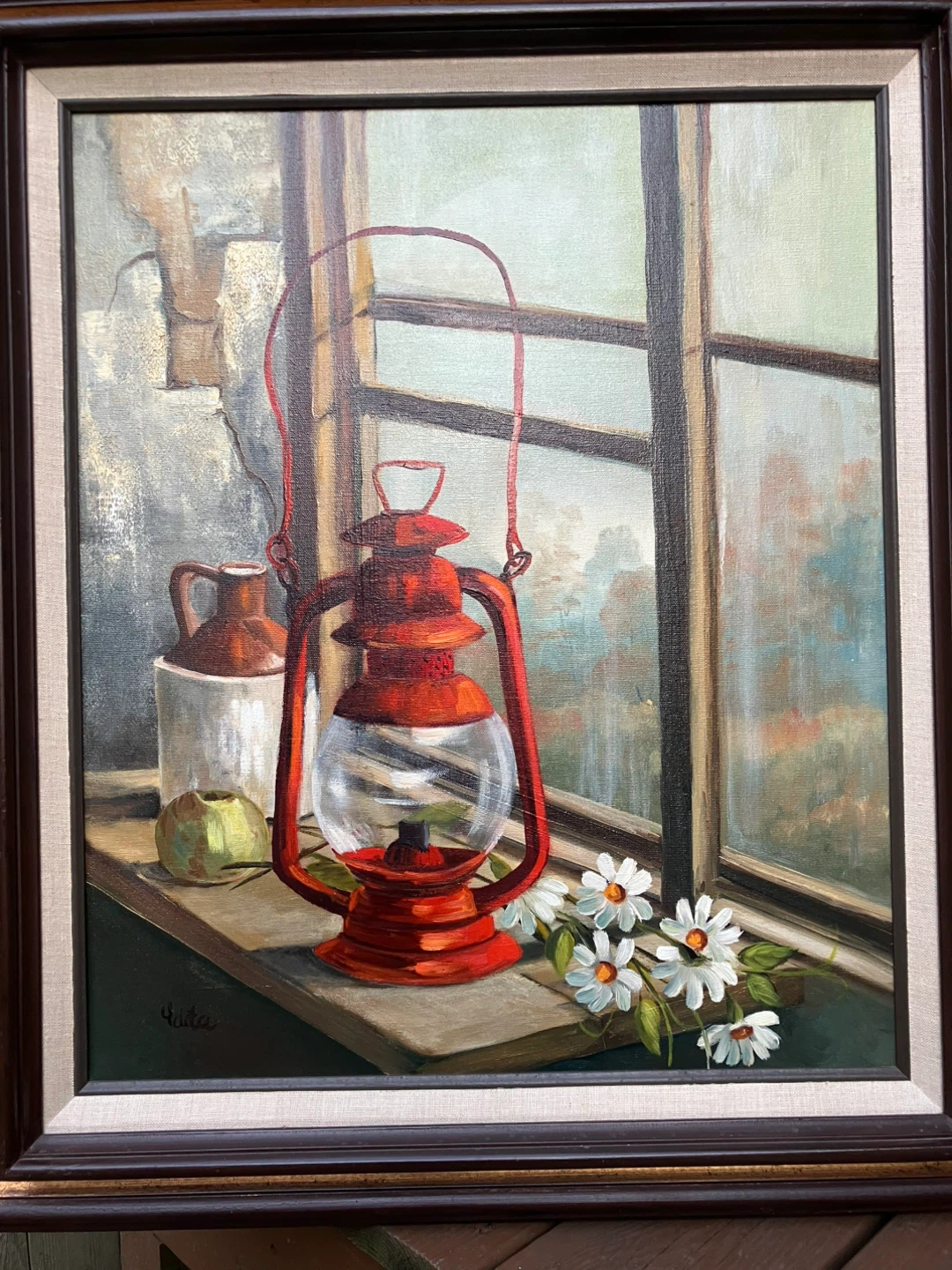 Vintage Framed Still Life Oil Painting - 27” x 31” - photo 2