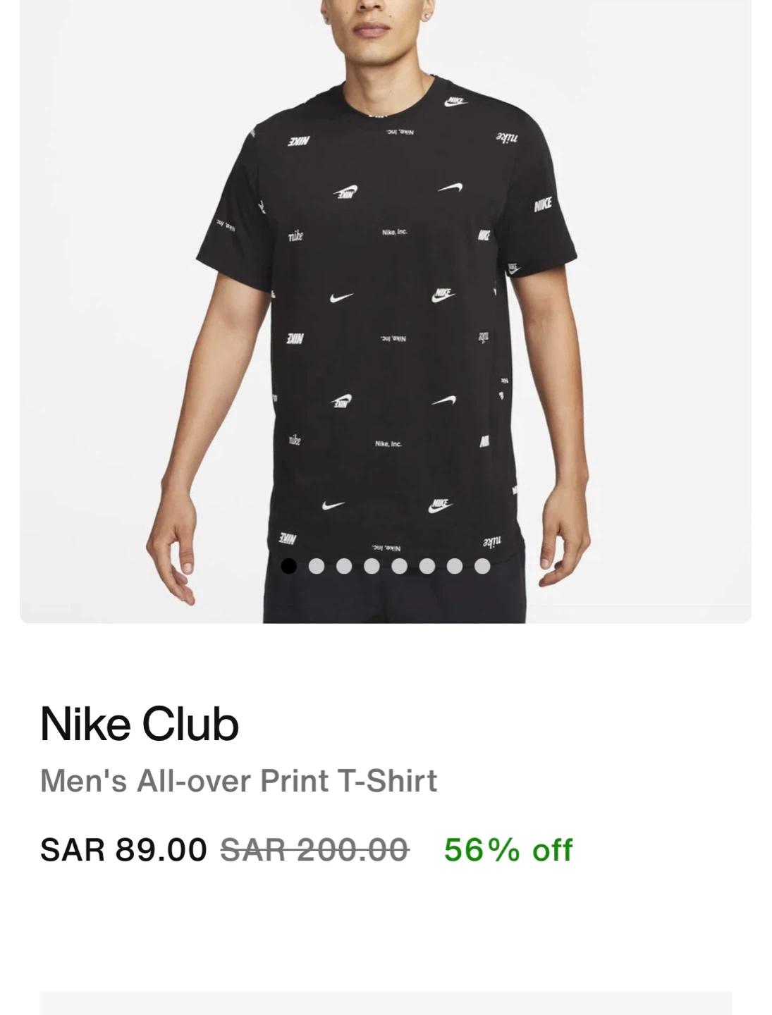 Nike All-Over Print T-Shirt XL Black - photo 3