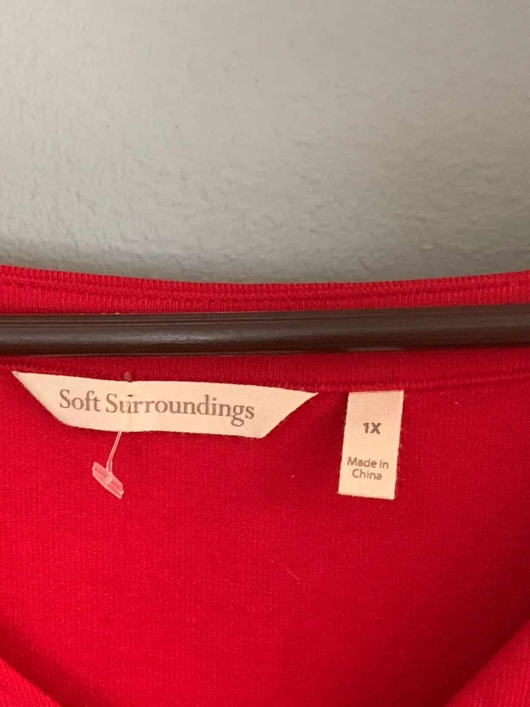 Soft Surroundings Red V-Neck Sweater Top Size 1X - photo 2