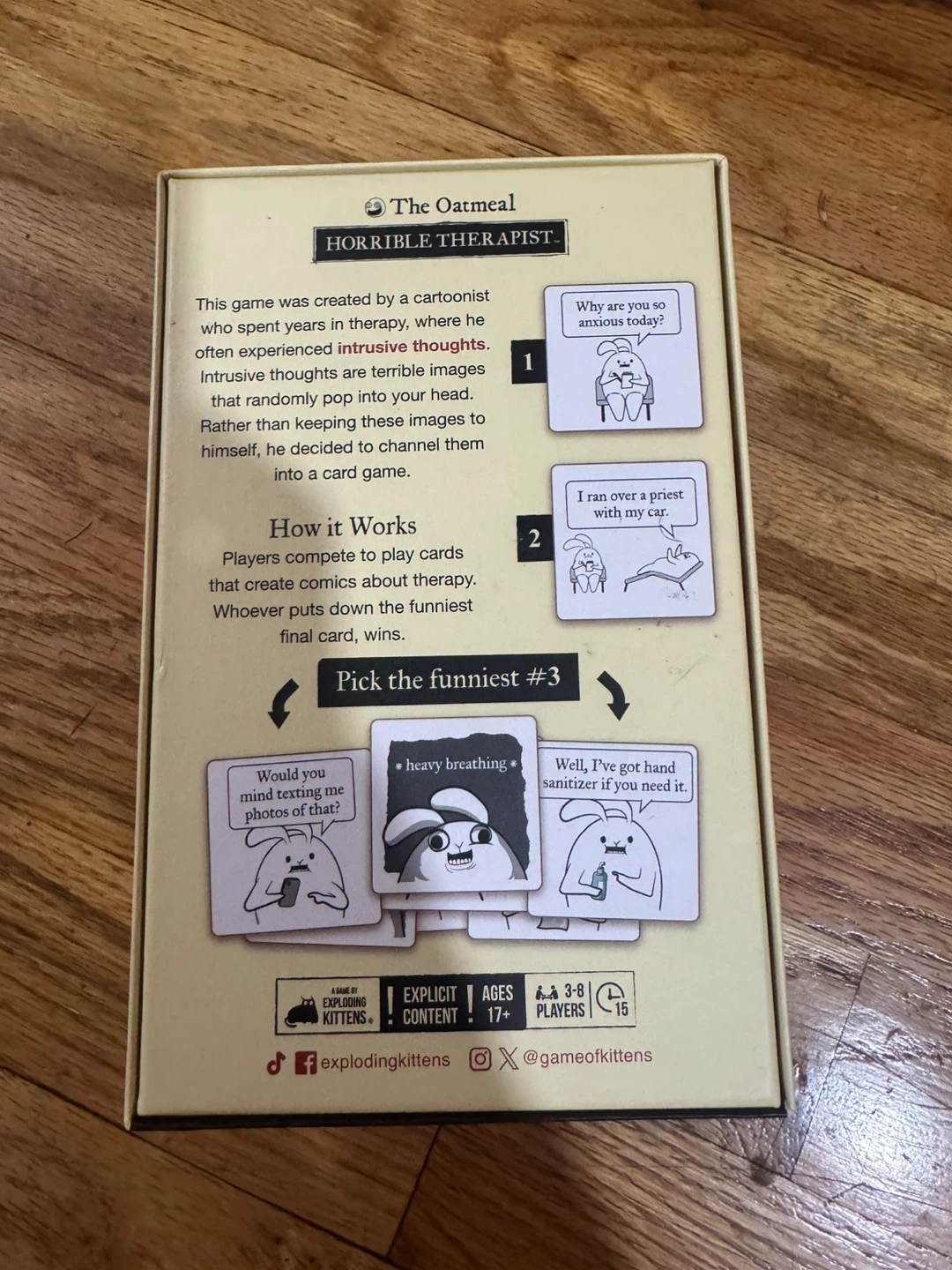 The Oatmeal Horrible Therapist Card Game - photo 4