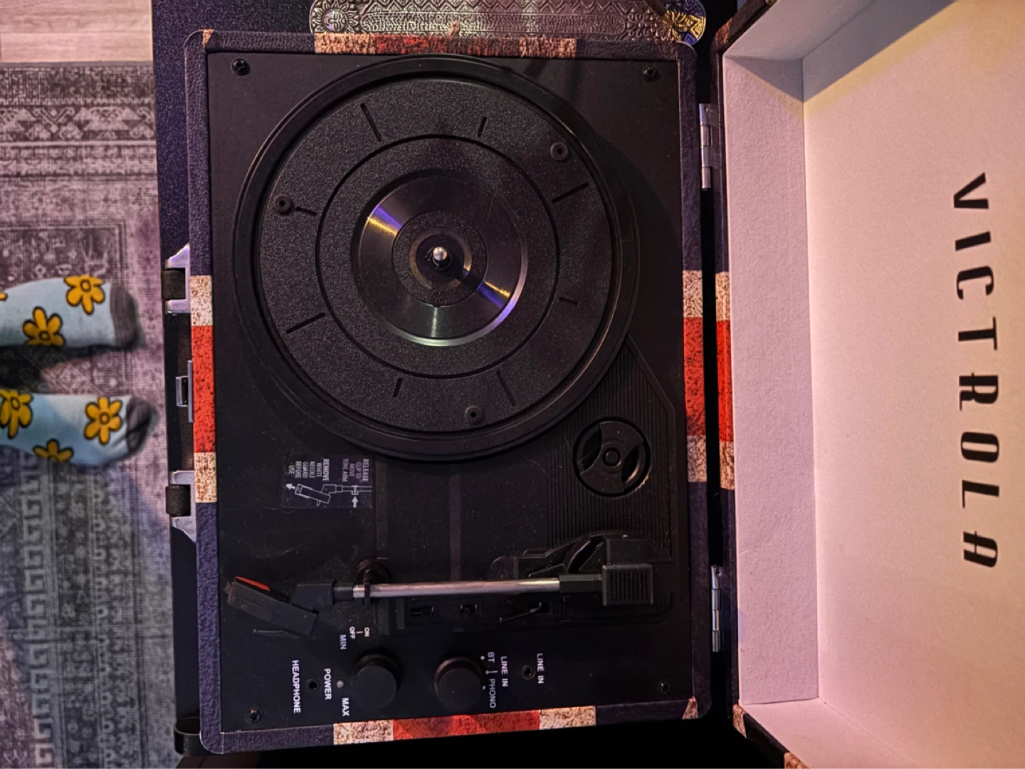 Victrola Portable Record Player UK flag 🇬🇧 - photo 3