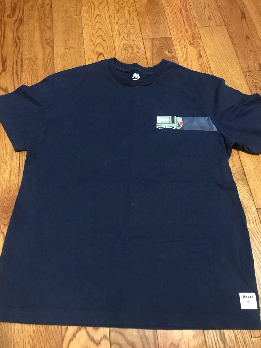 Roots Navy Blue T-Shirt - Size Medium