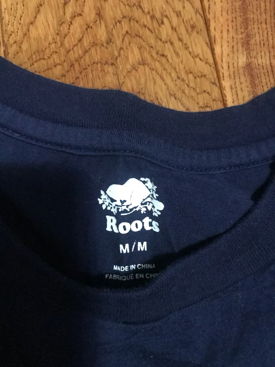 Roots Navy Blue T-Shirt - Size Medium - photo 3