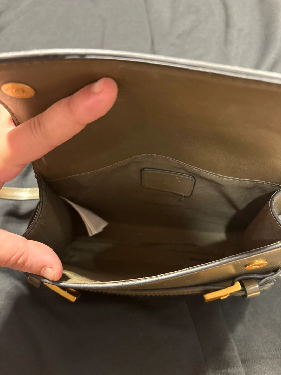 Green Faux Leather Crossbody Bag - photo 4