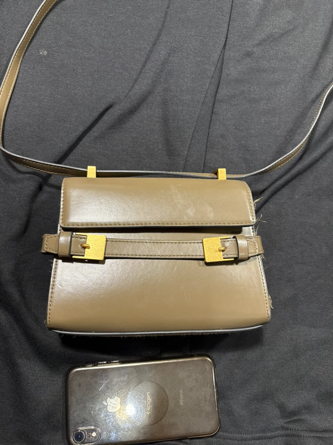 Green Faux Leather Crossbody Bag - photo 2