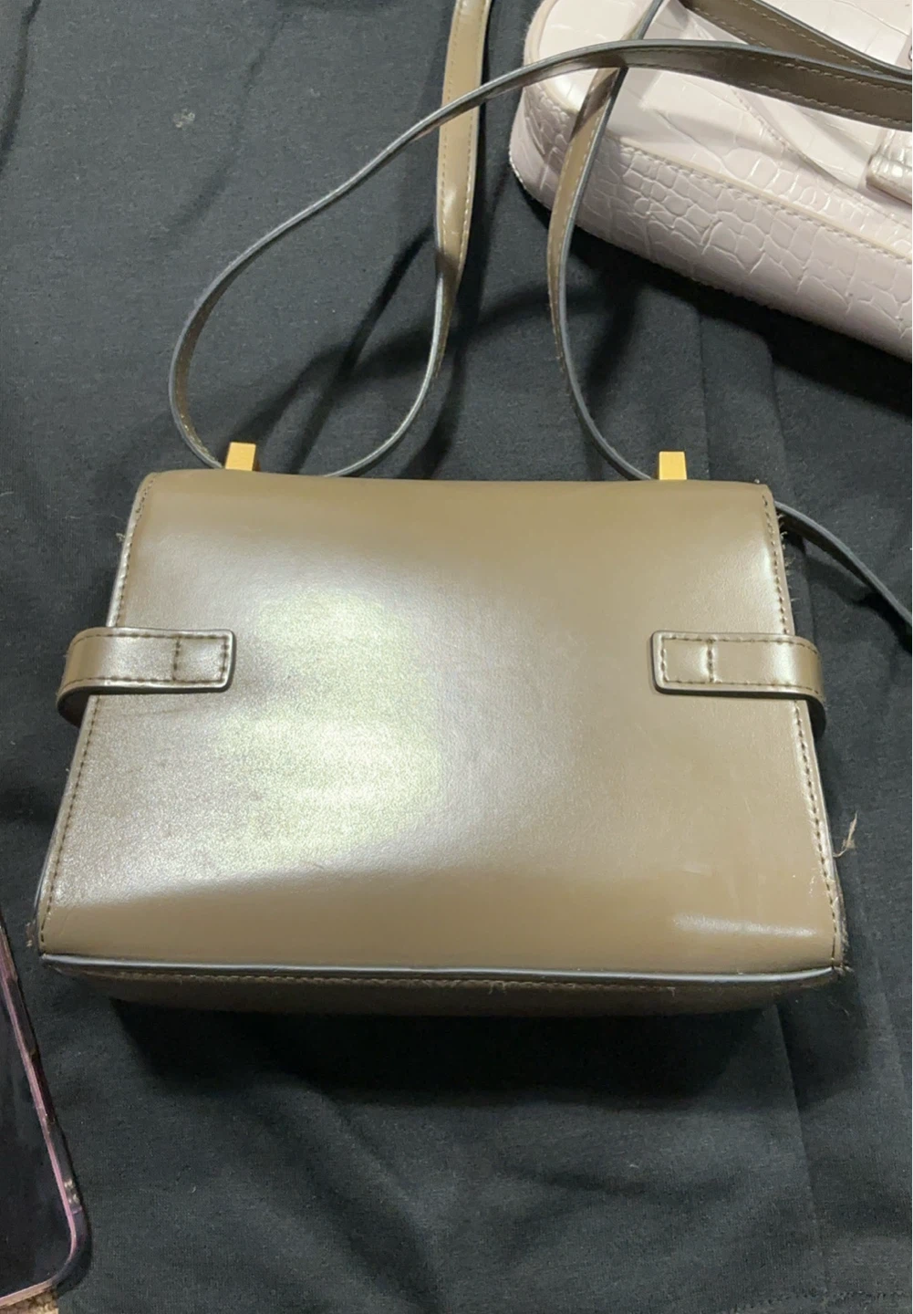 Green Faux Leather Crossbody Bag - photo 5