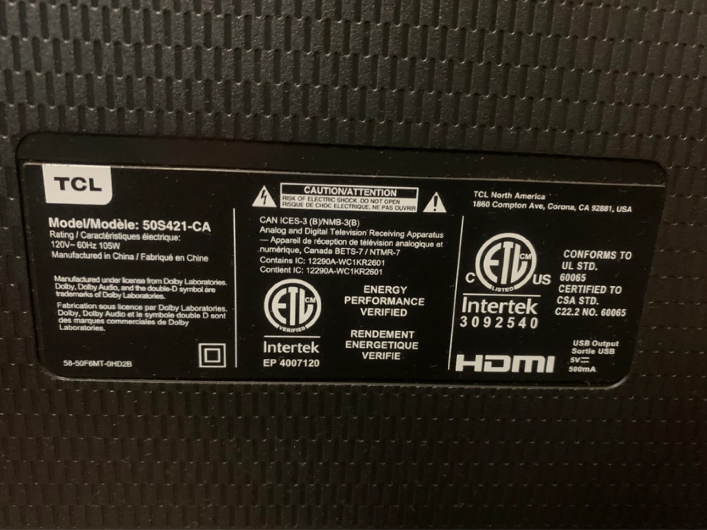 TCL Roku 50in and Samsung 55in - photo 2