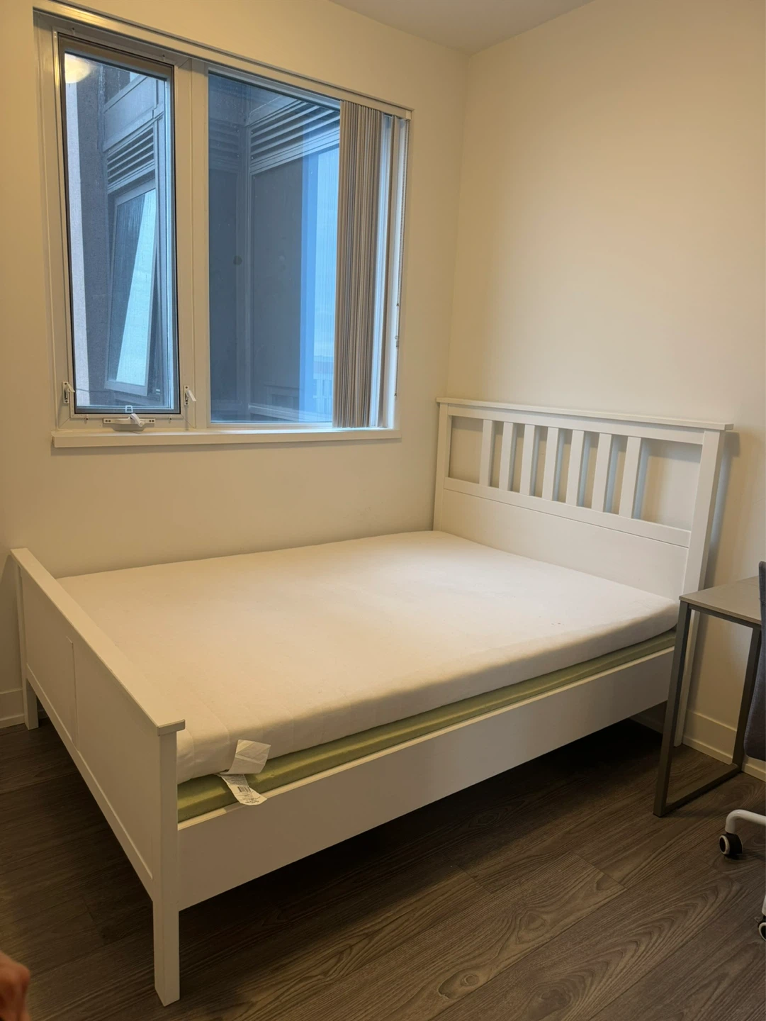 White Ikea Double Bed (Model: Hemnes) + Mattress