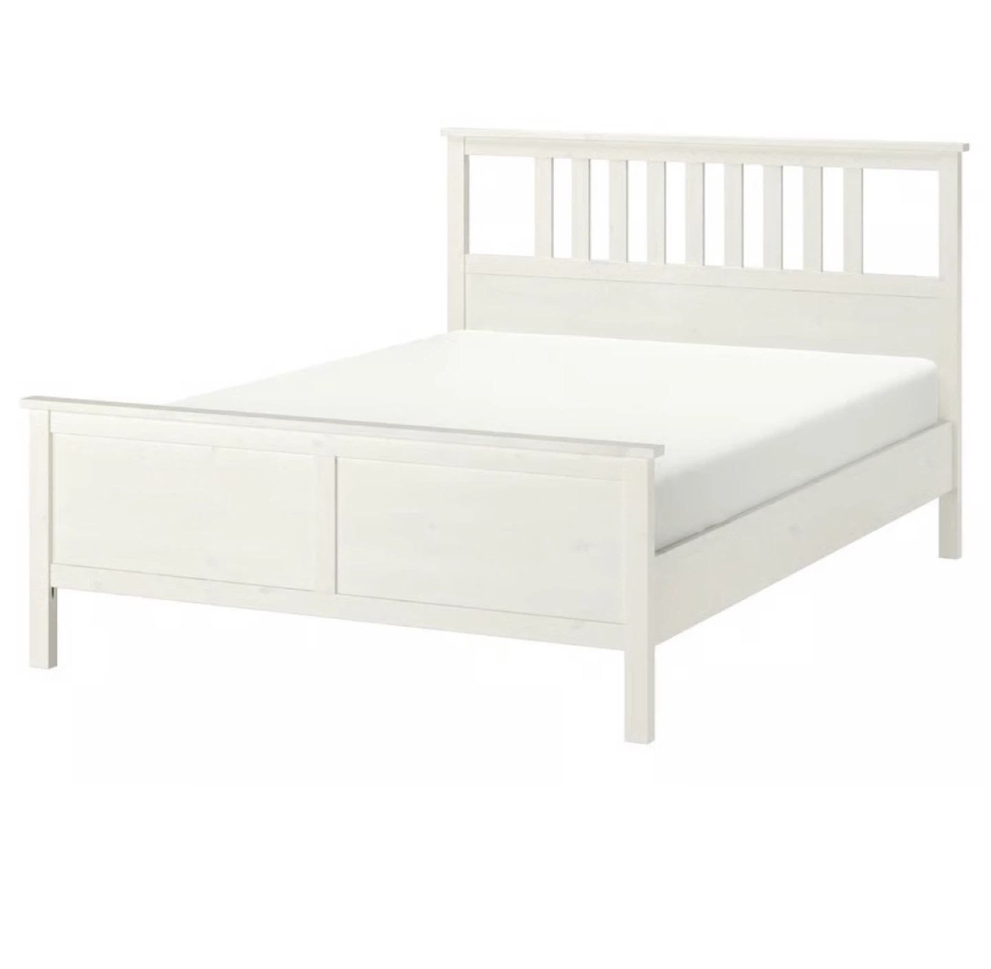 White Ikea Double Bed (Model: Hemnes) + Mattress - photo 4