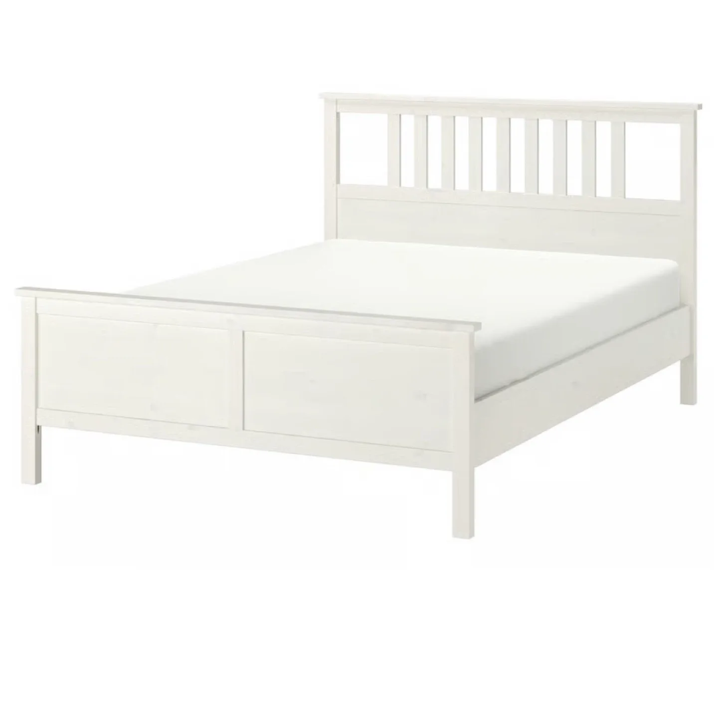 White Ikea Double Bed (Model: Hemnes) + Mattress - photo 4