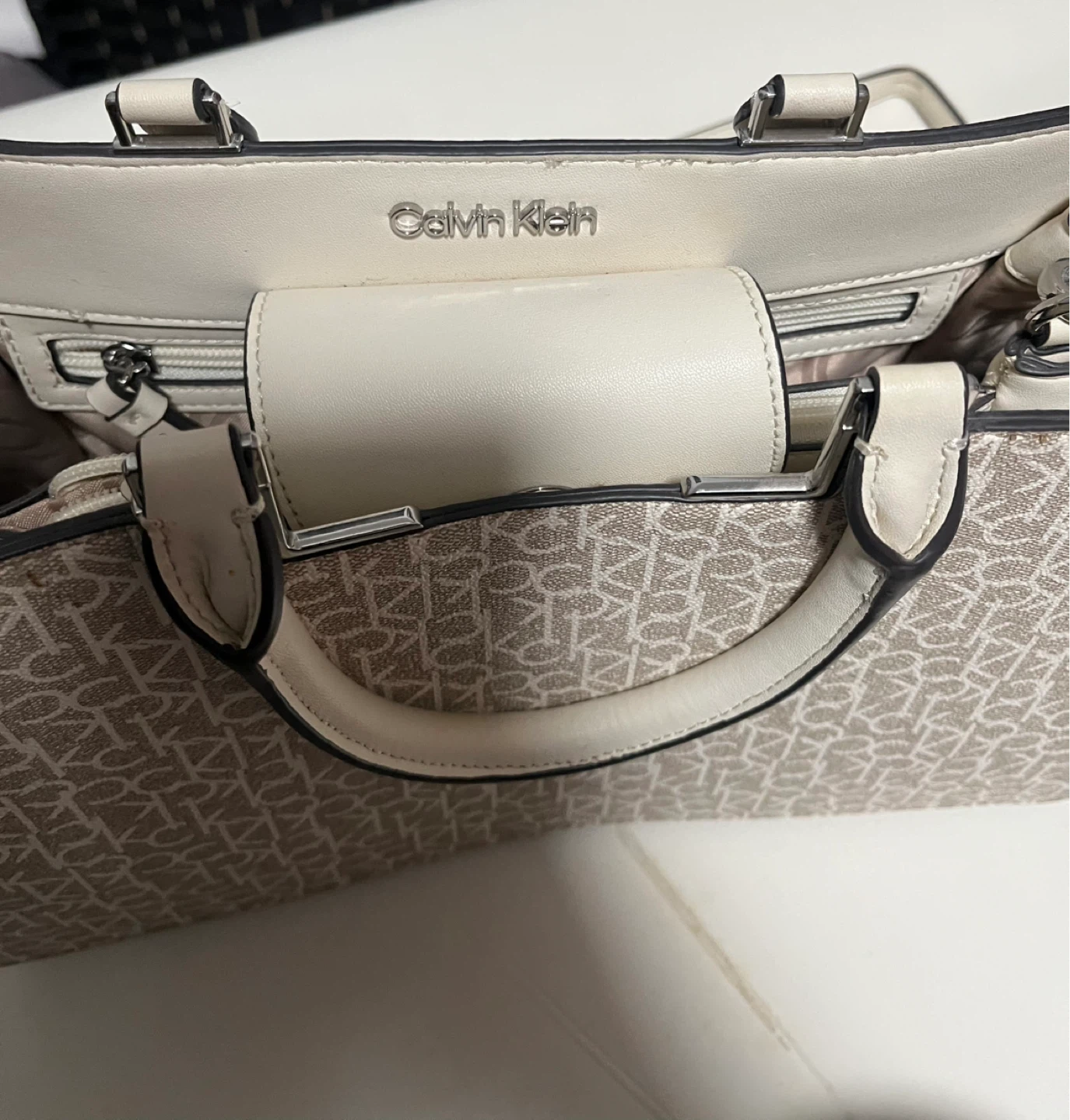 Calvin Klein Monogram Satchel Handbag - photo 4