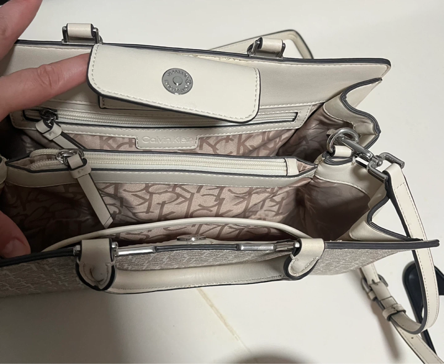 Calvin Klein Monogram Satchel Handbag - photo 3