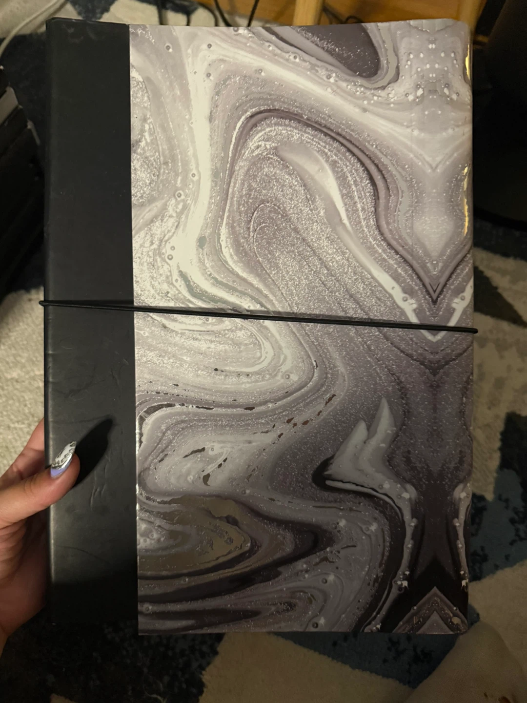 Accordion File Folder Organizer - Marbled Design