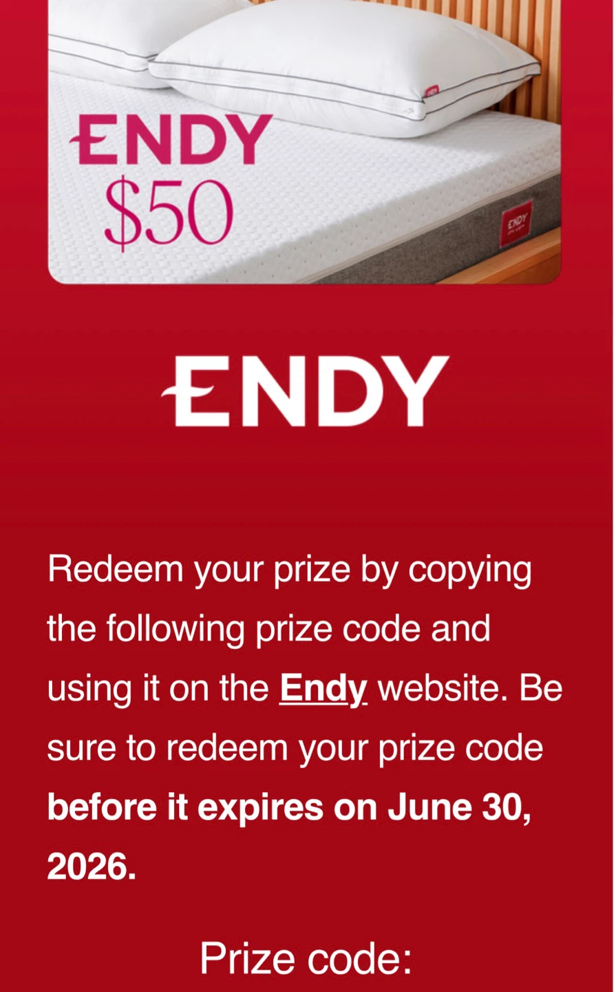 $50 Endy Gift Code - photo 2