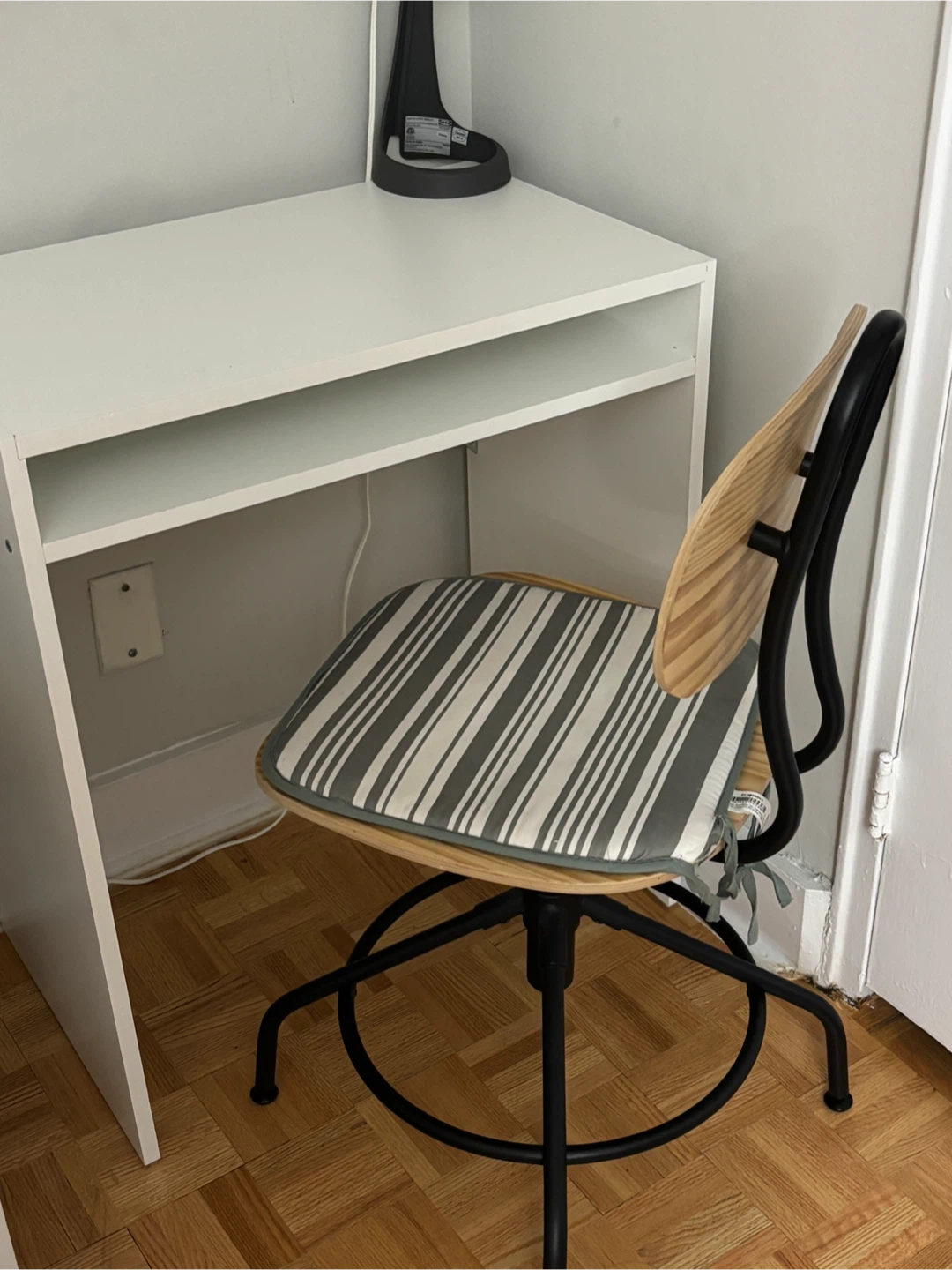 IKEA Desk + Chair + Lamp (Full Set with Seat Pad)