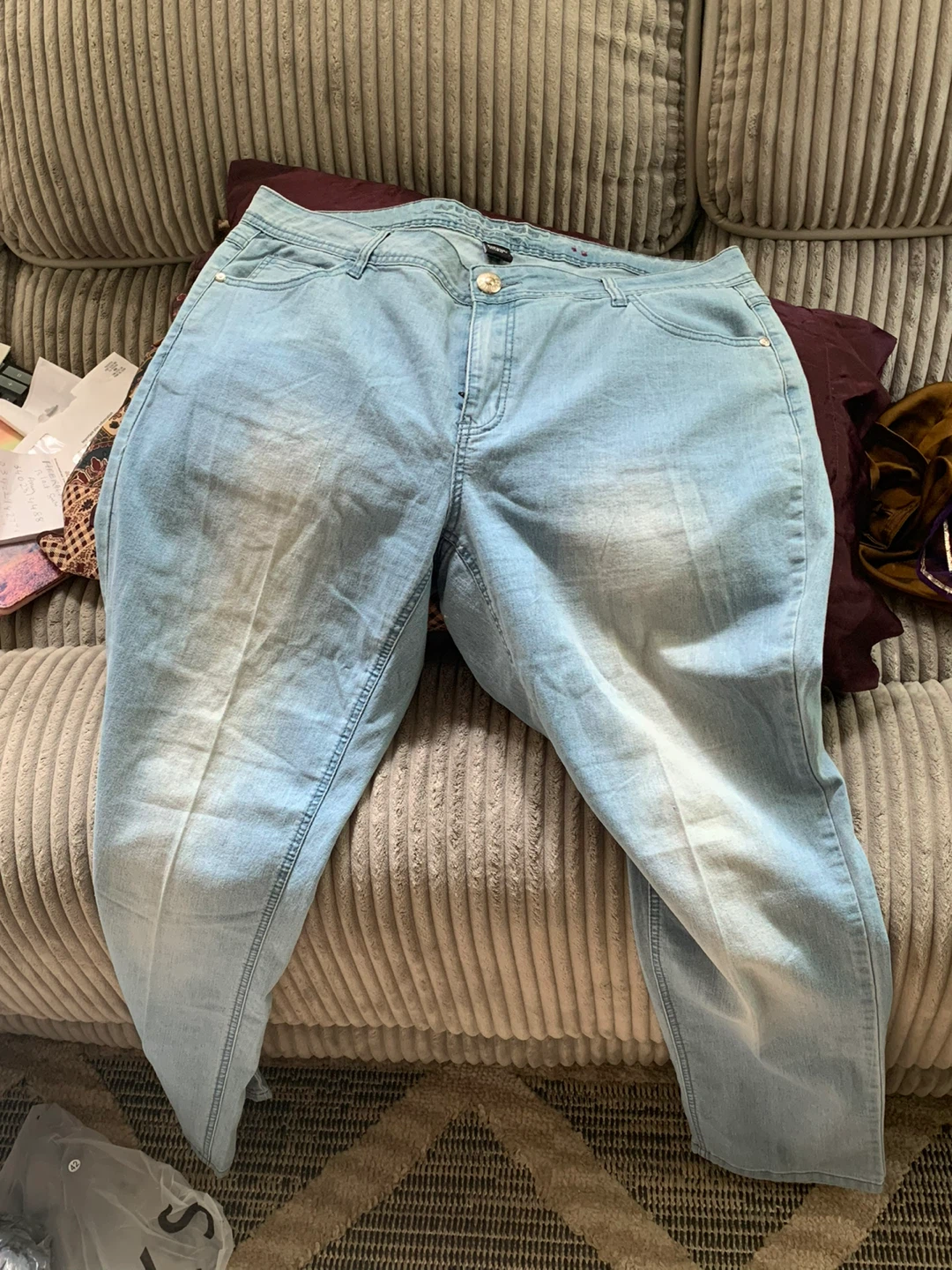 Ashley Stewart Women's Light Wash Denim Jeans Size 18W