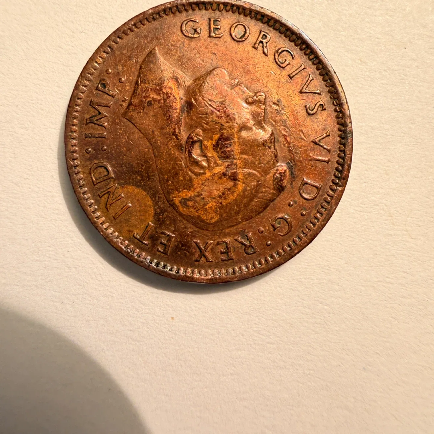 1946 Canadian 1 CCoin-nice toning - acetone cleaned PVC damage - photo 5