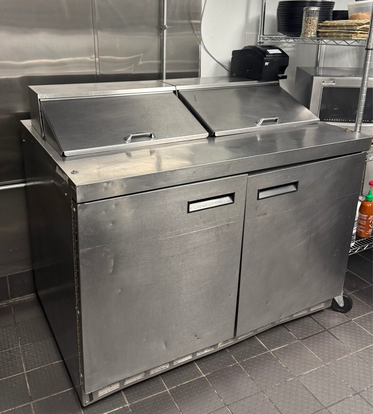 Stainless Steel Sandwich Prep Table Refrigerator - photo 2