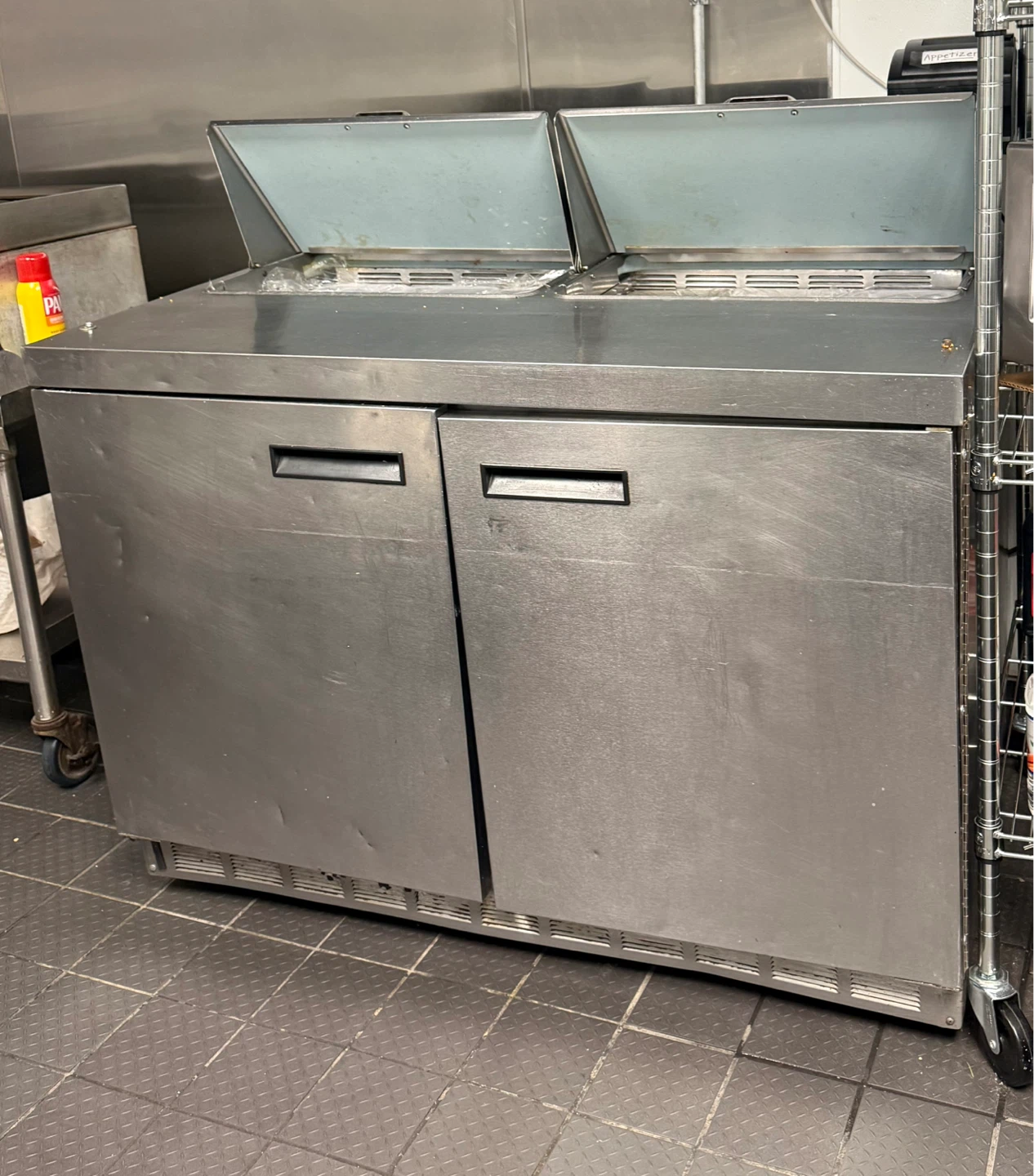 Stainless Steel Sandwich Prep Table Refrigerator - photo 4