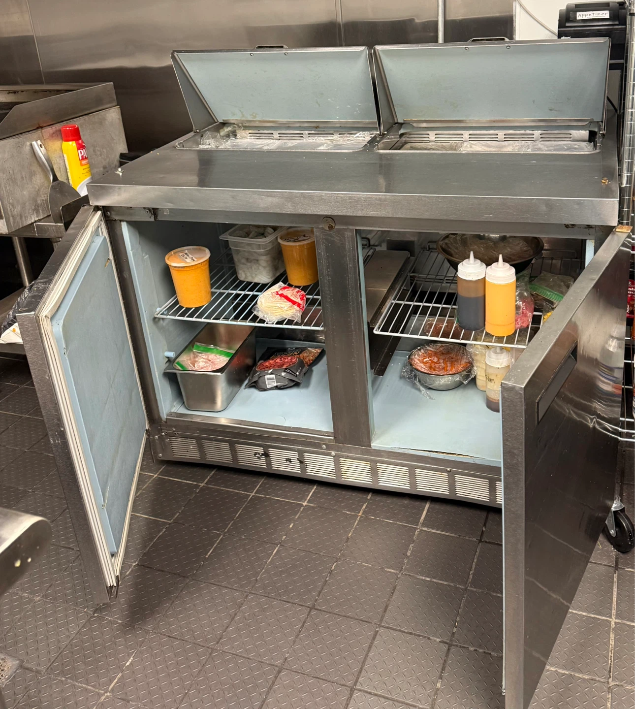 Stainless Steel Sandwich Prep Table Refrigerator - photo 5