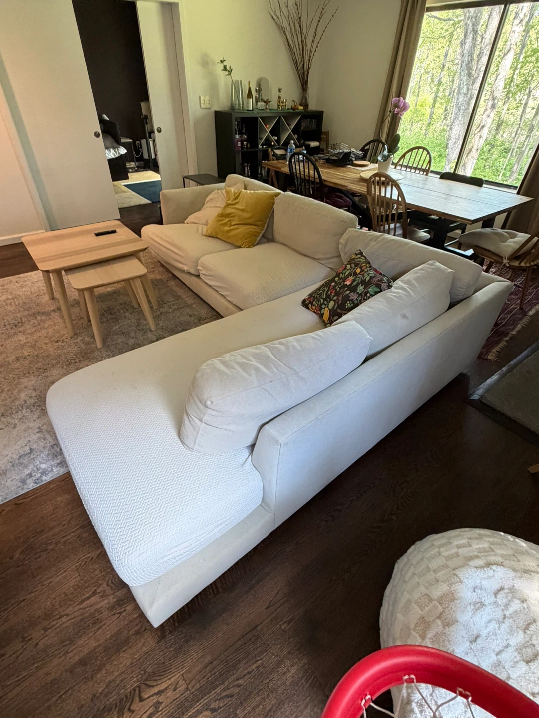 West Elm Haven 106" Sectional Sofa - Natural Canvas