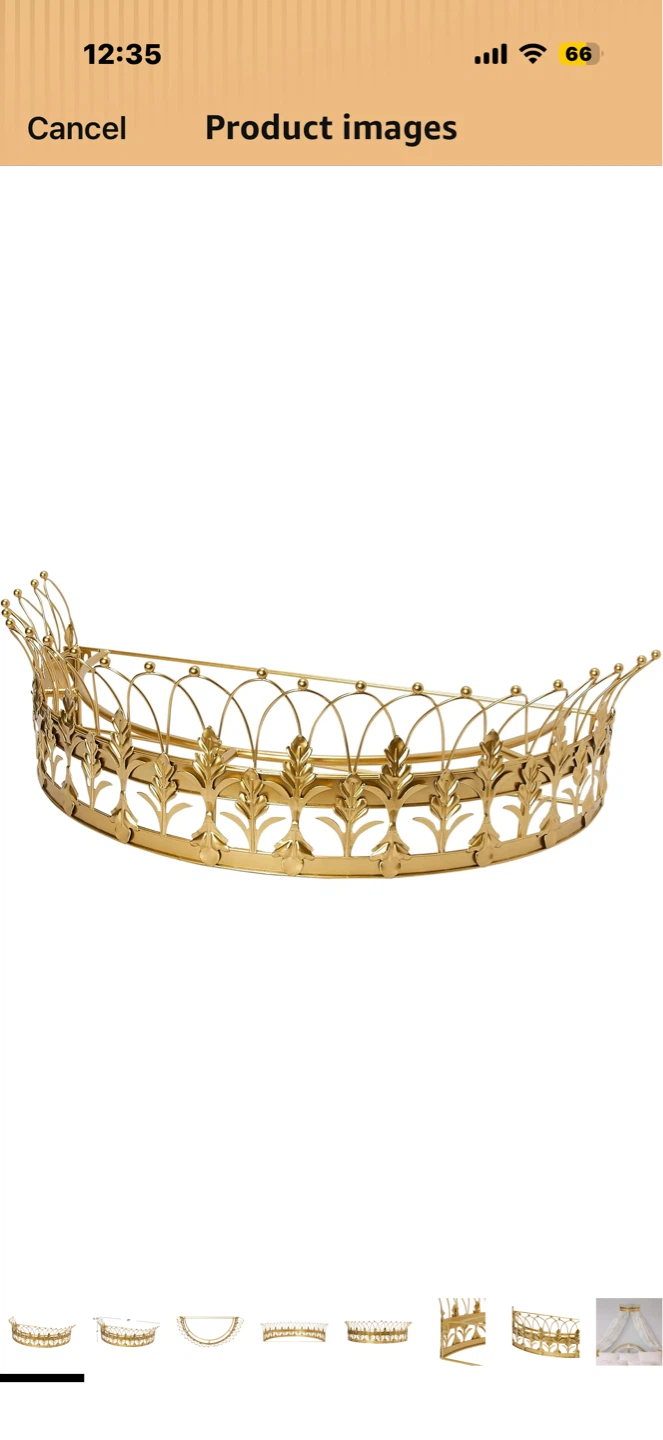 Gold Metal Crown Decorative curtain