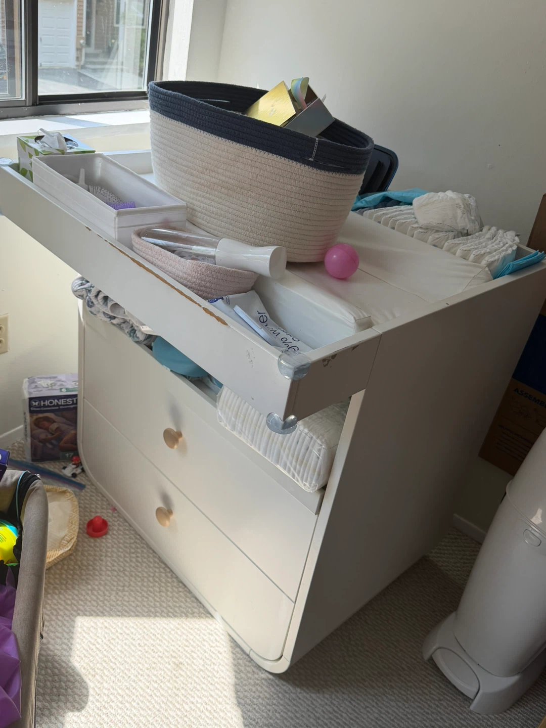 White Changing Table Dresser