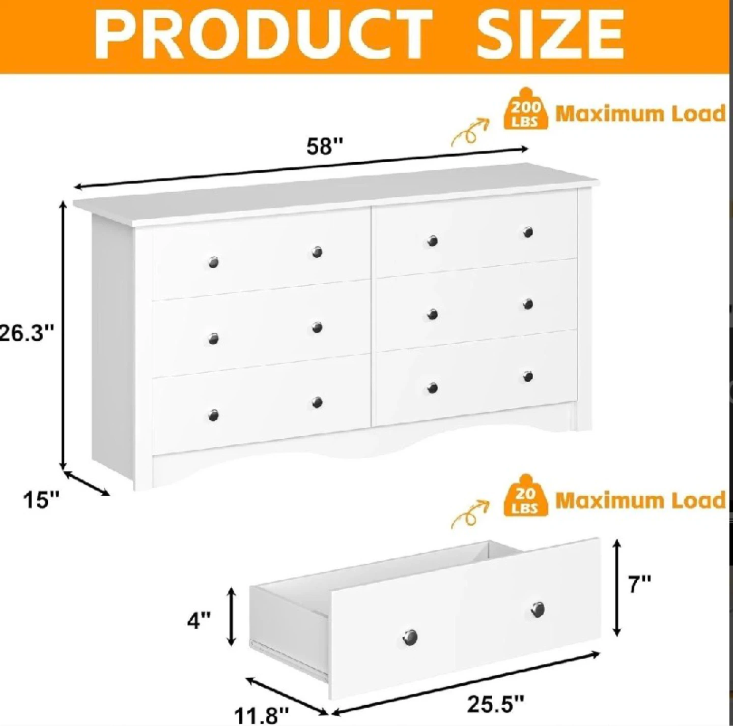 6-Drawer Dresser - photo 2