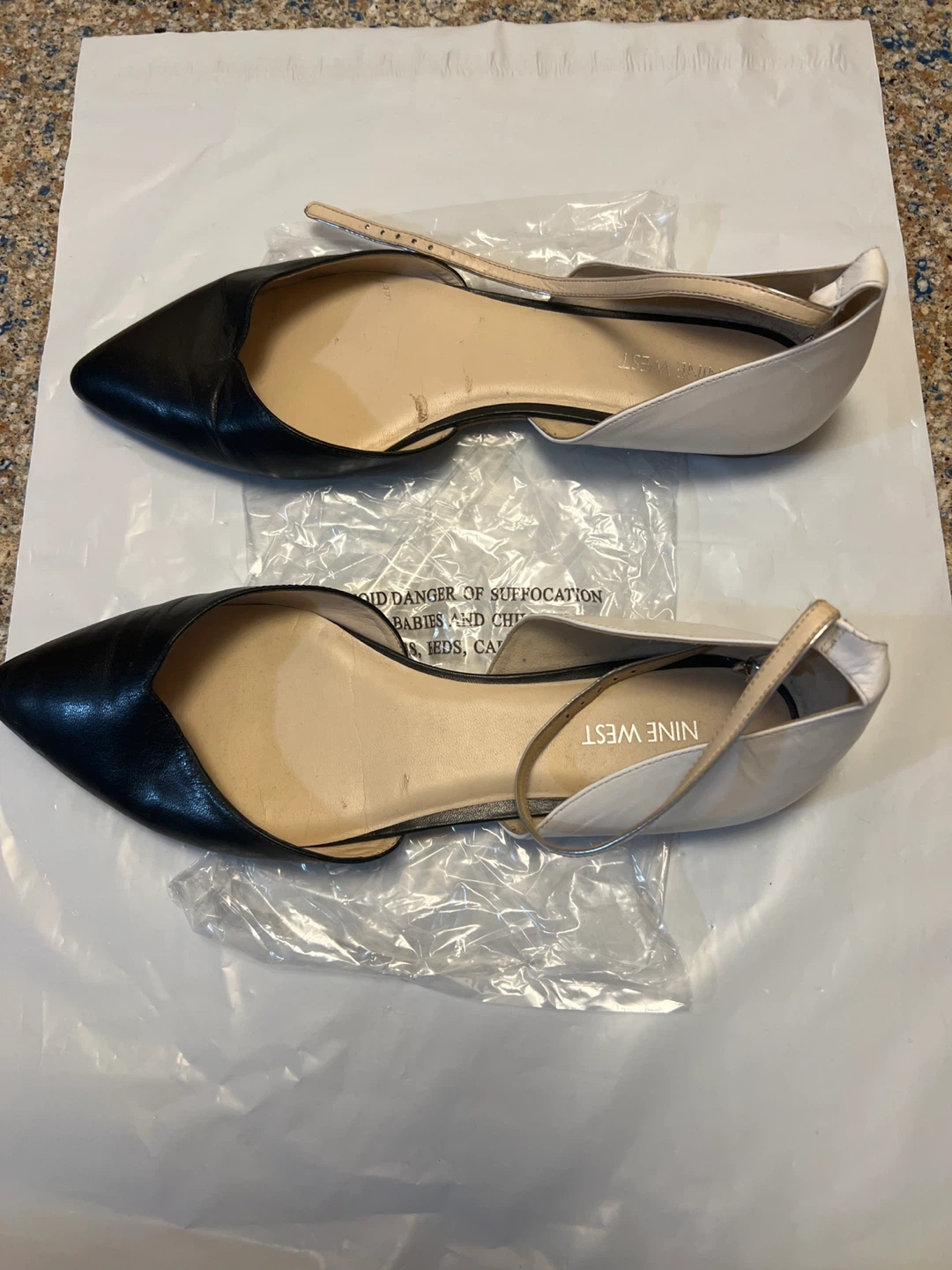 Nine West Black & White Pointed Toe Ballet Flats - photo 2