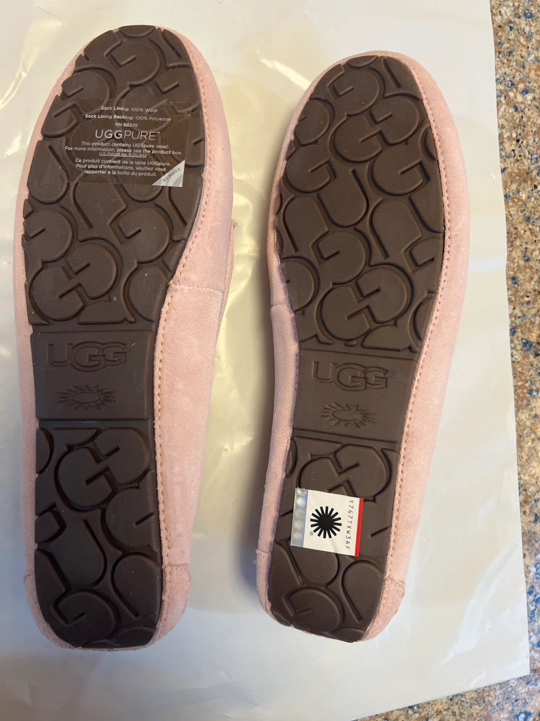 UGG Pink Suede Floral Moccasin Slippers - photo 5