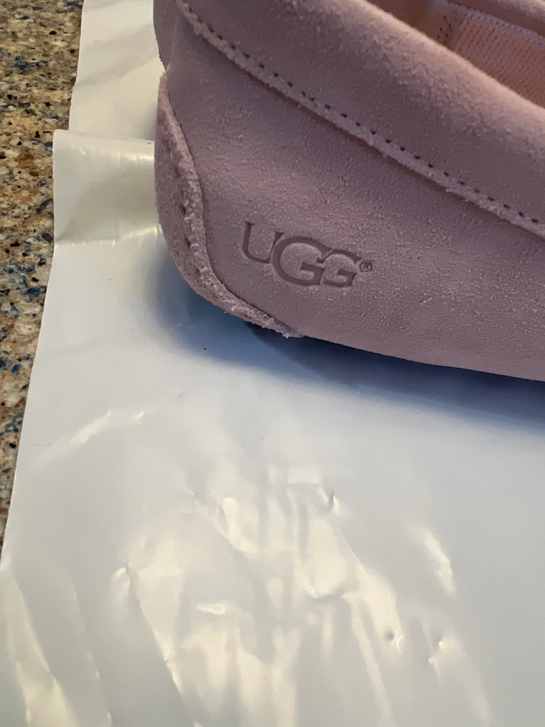 UGG Pink Suede Floral Moccasin Slippers - photo 4