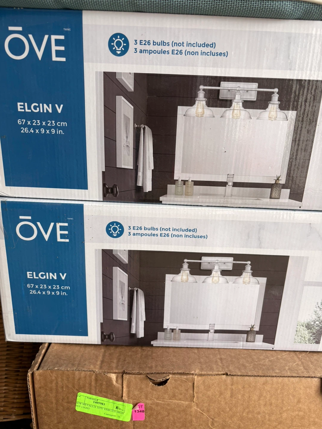2 Brand New ÖVE Elgin V 3-Light Vanity Light Fixture - photo 2