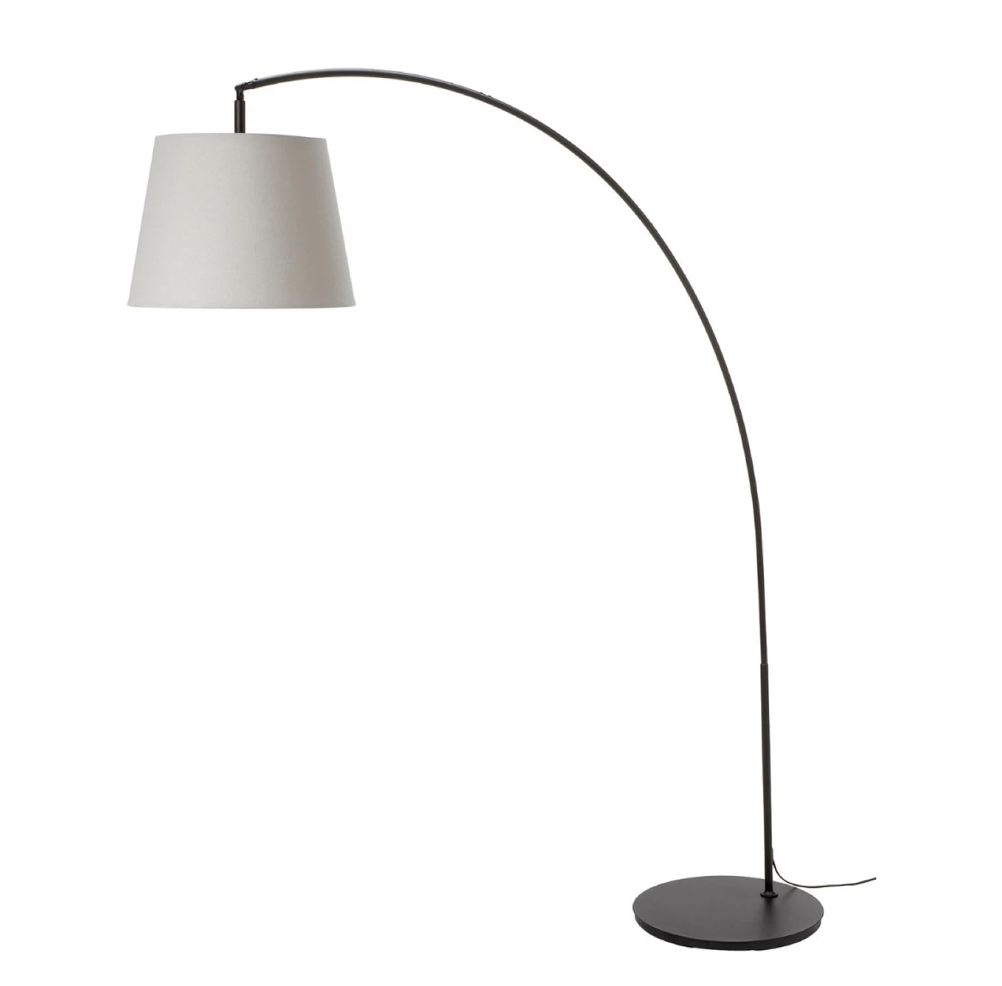 IKEA NILVALLA Arc Floor Lamp - Black/Light Grey