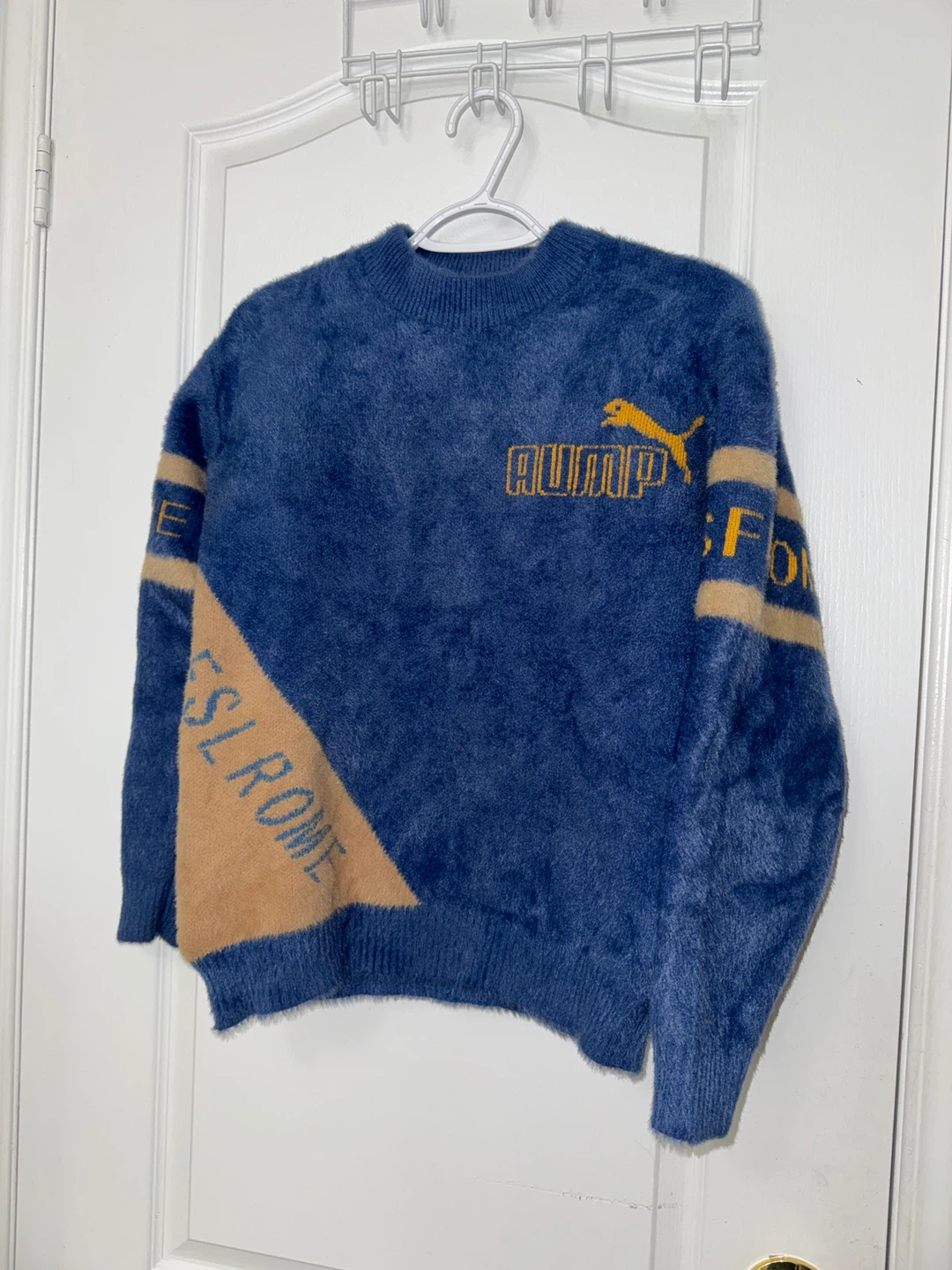 MOVING OUT SALE Blue Fuzzy Knit Sweater