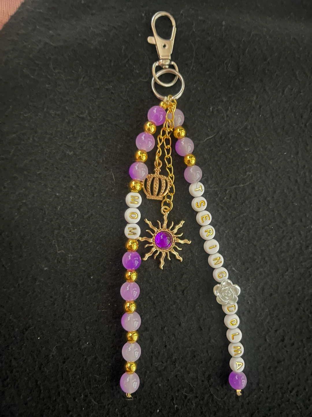 Custom Beaded Keychain with Charms - photo 3