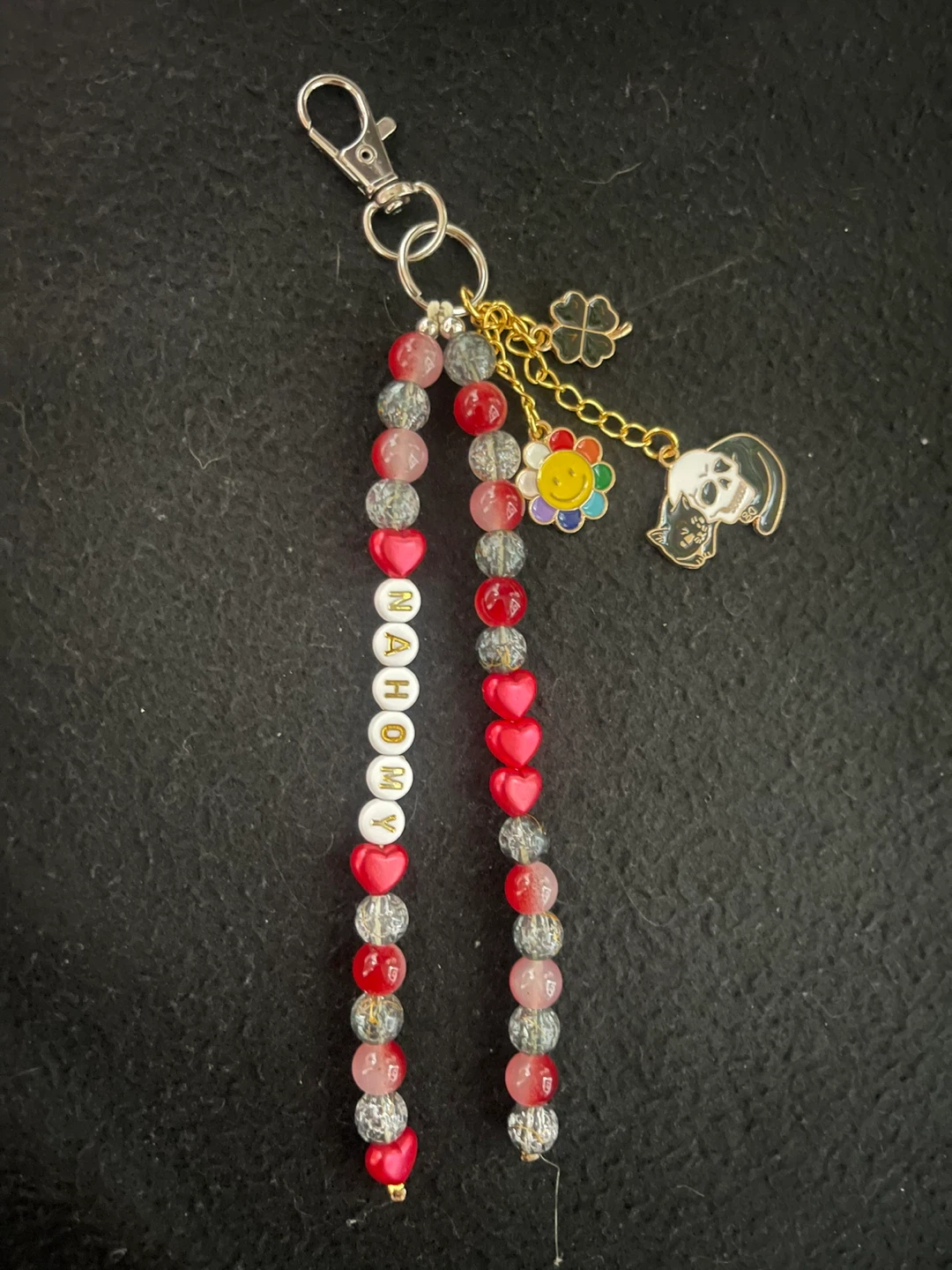 Custom Beaded Keychain with Charms - photo 4