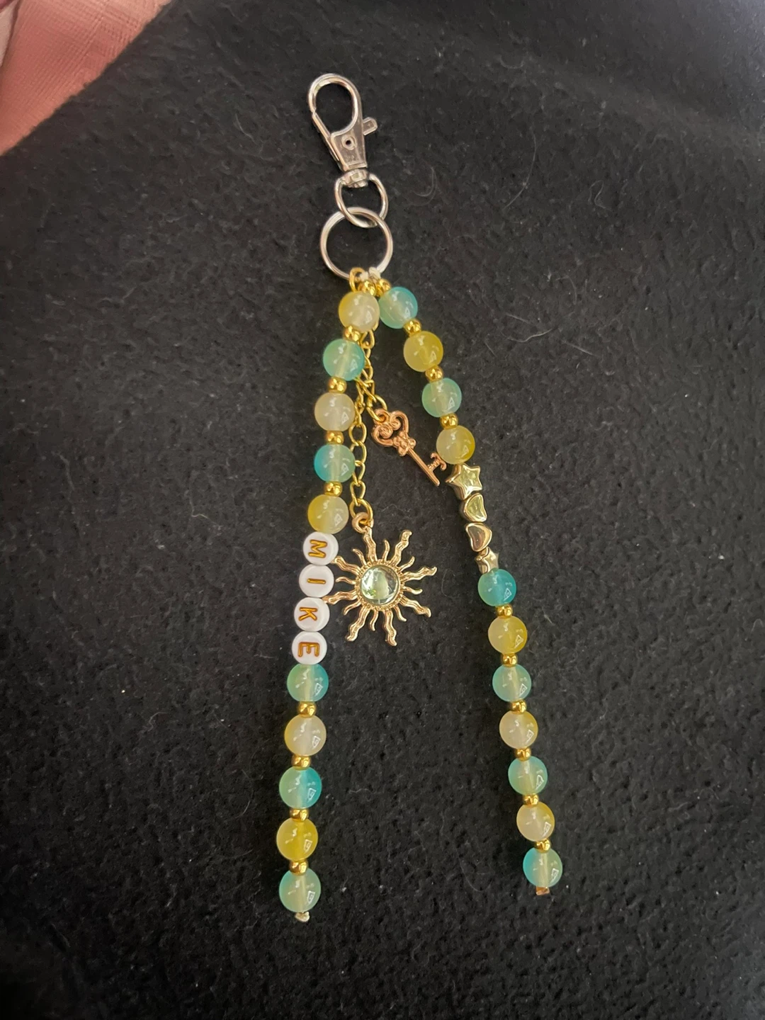 Custom Beaded Keychain with Charms - photo 2