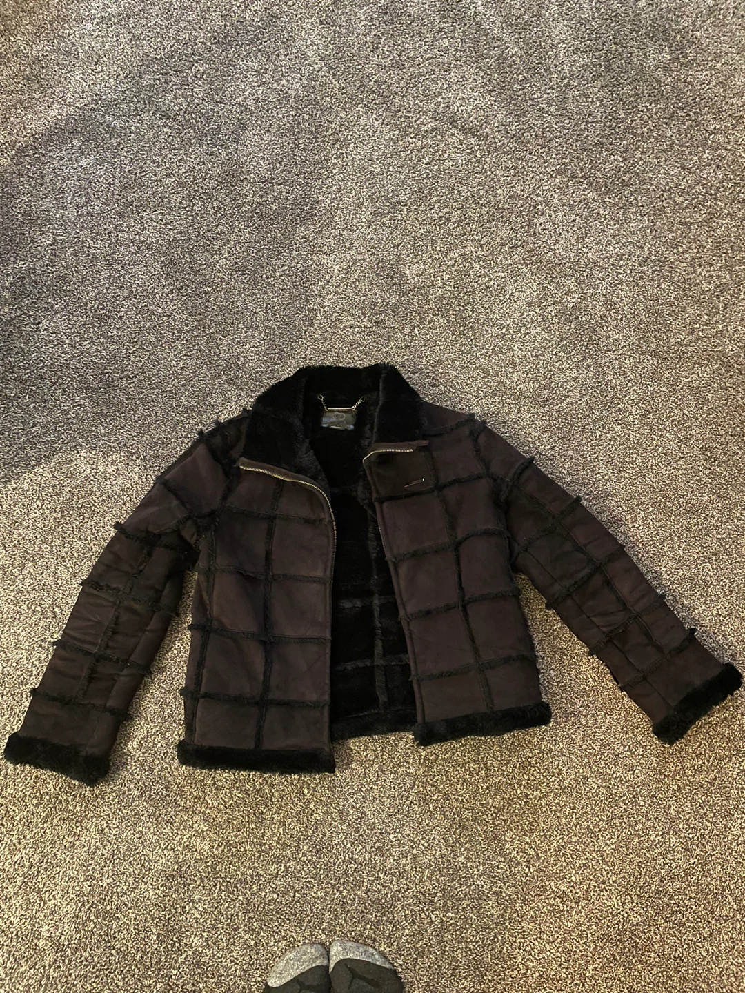 Vintage Y2K Suede Sherpa Shearling Women’s Jacket - photo 2