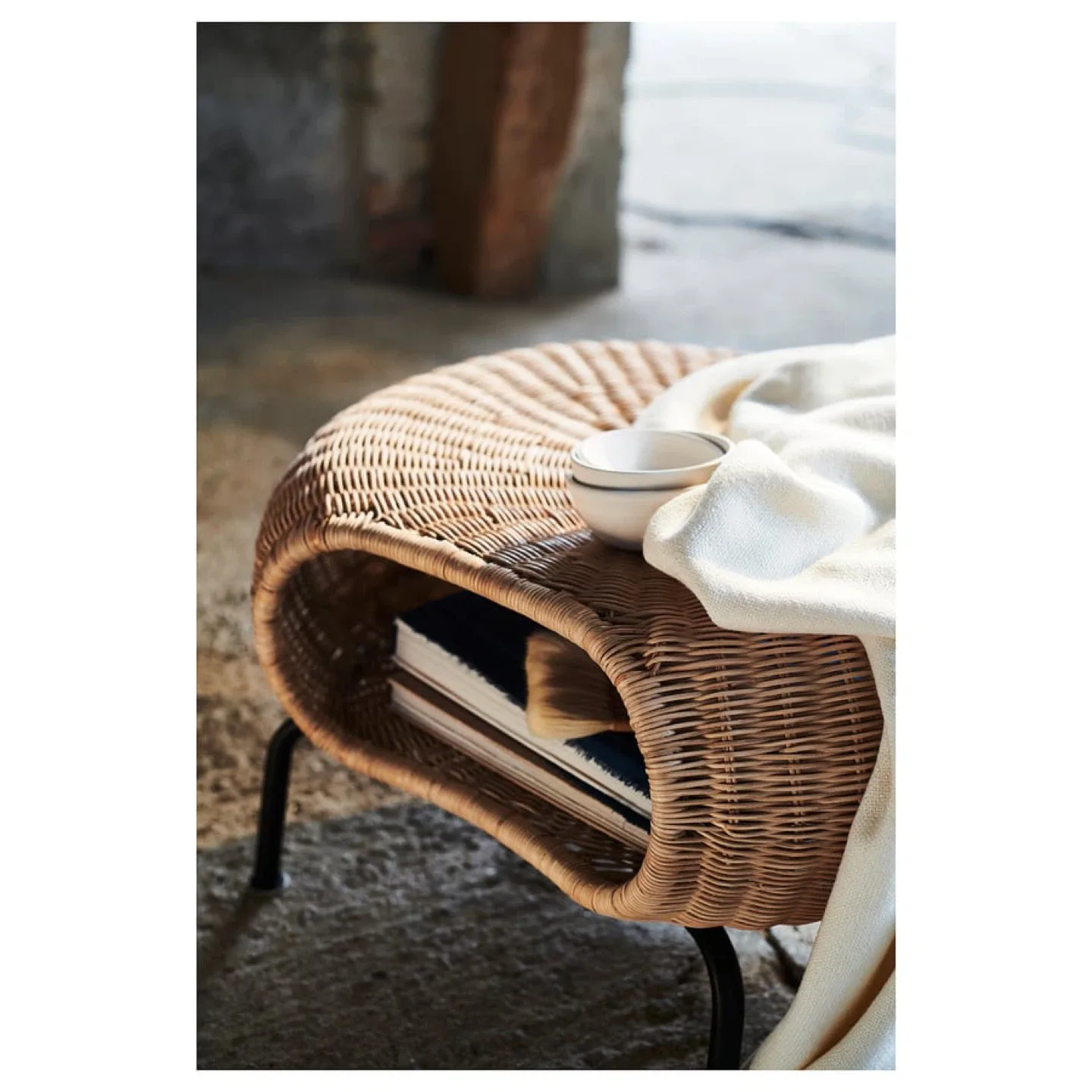 IKEA KULLEN GAMLEHULT Wicker Coffee Table / End Table - photo 3