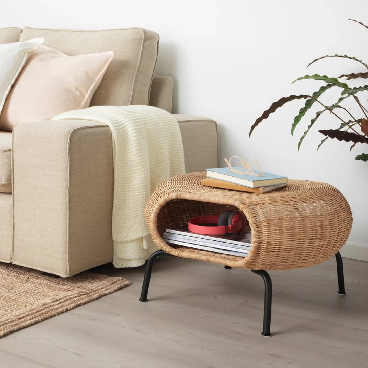 IKEA KULLEN GAMLEHULT Wicker Coffee Table / End Table - photo 4