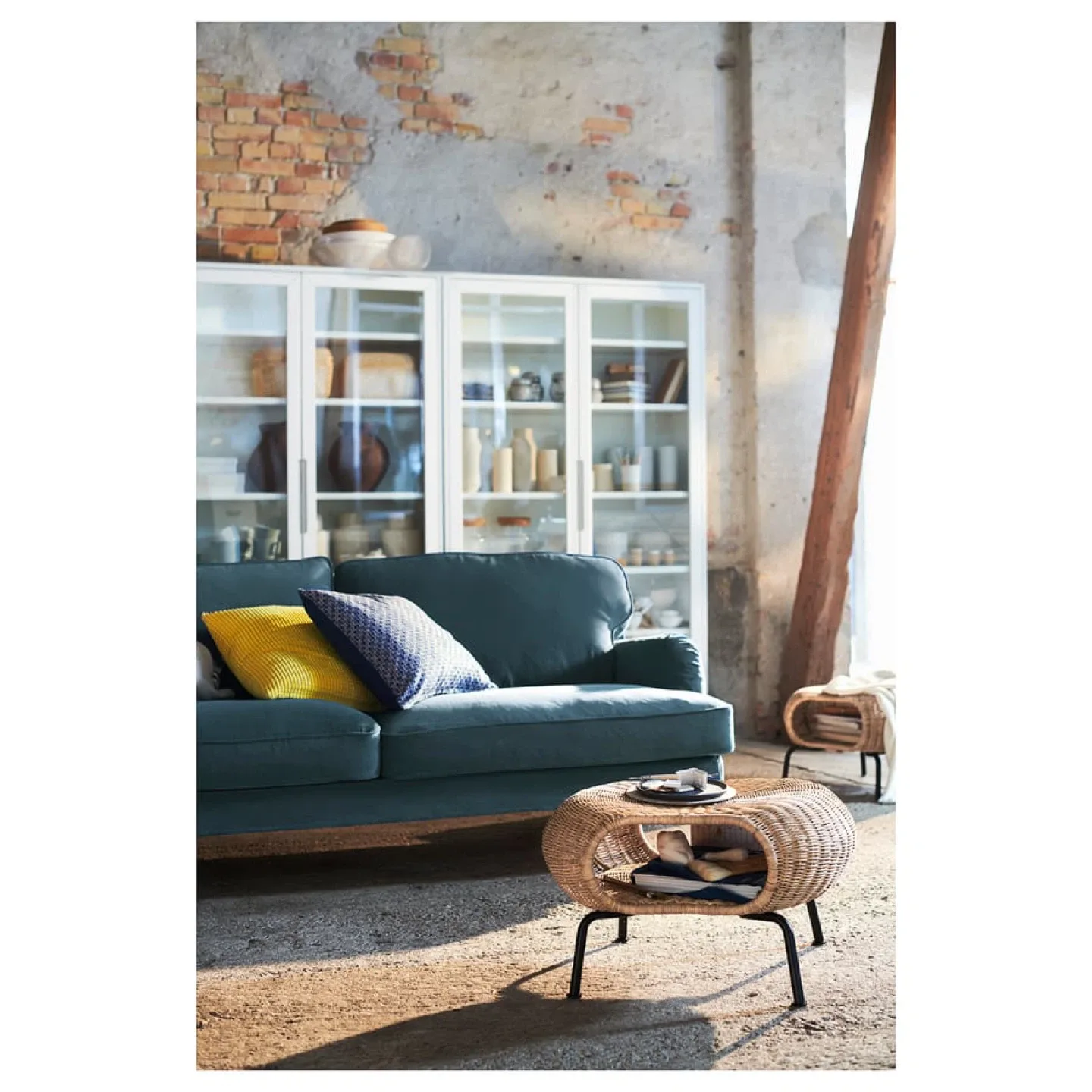IKEA KULLEN GAMLEHULT Wicker Coffee Table / End Table - photo 5